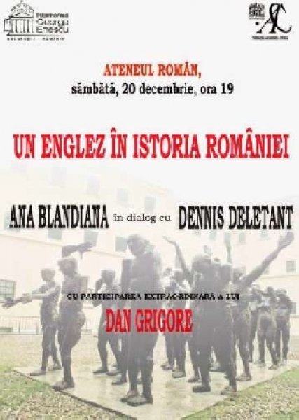  `Un englez in istoria Romaniei`, un dialog intre Ana Blandiana, Dennis Deletant si pianistul Dan Grigore la Ateneul Roman 20.12.2014